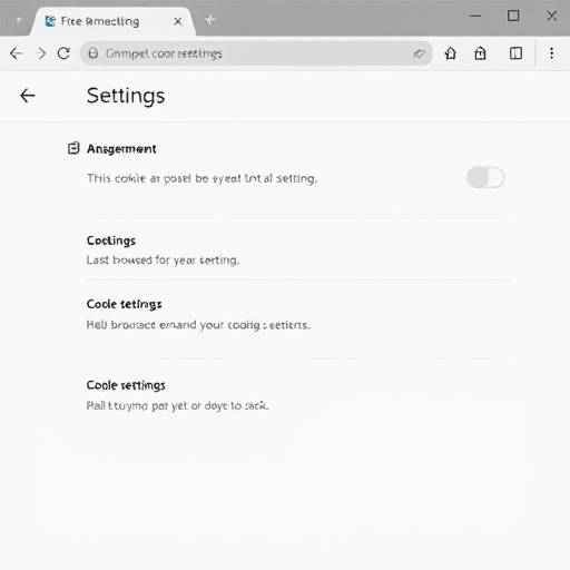 Screenshot of browser settings page showing cookie management options.